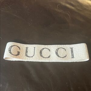 Gucci Ivory Logo Headband authentic